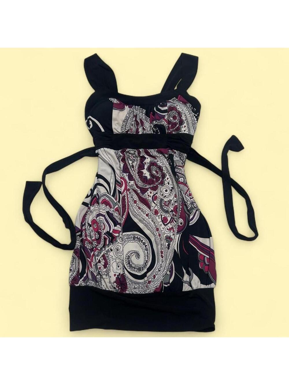 La Belle Women's Black and Multi Dress